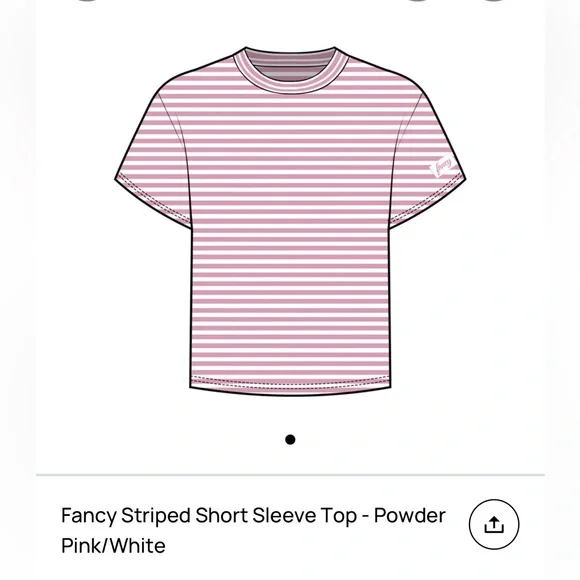 Powder Pink Striped Short Sleeve Tee - Picture 1 of 1